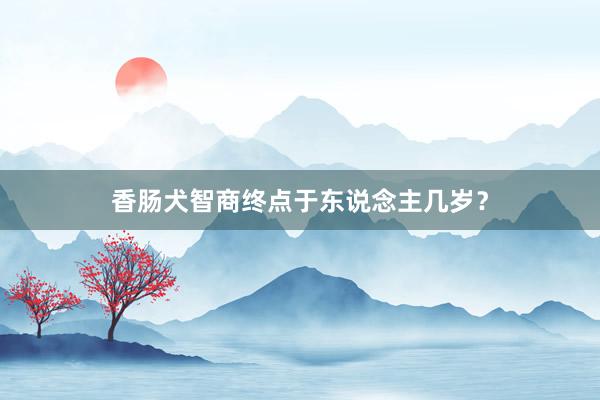 香肠犬智商终点于东说念主几岁？